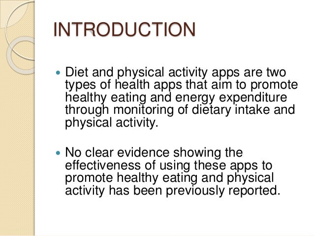 Diet and physical activity application