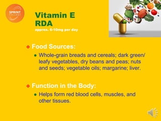 Diet and sports nutrition - micro nutrients | PPTX