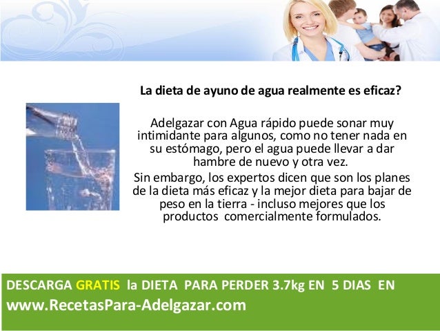 Ayuno con agua para adelgazar
