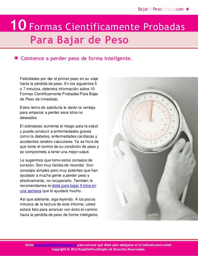 Para bajar de peso en una semana 5 kilos to lbs