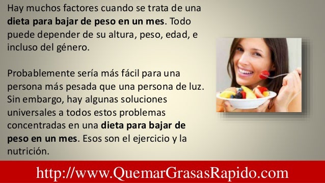 Comidas para bajar de peso en un mes se