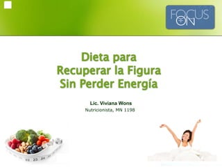 Lic. Viviana Wons Nutricionista, MN 1198   