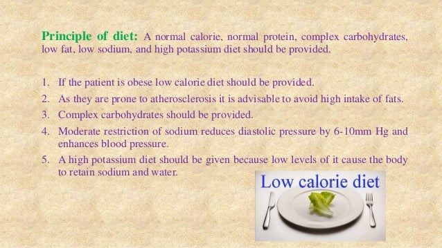 Dietary management for hypertension