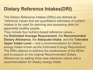 Dietary Referance Intake DRI Lec 4th sem.pptx