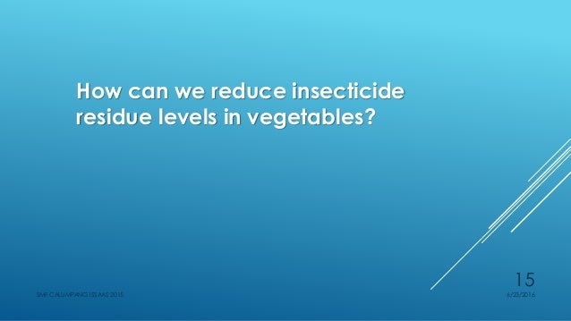 reduce kg 0.5 per day how to in Fresh Insecticide Residues Risk Assessment Dietary of