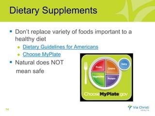What you need to know about dietary supplements | PPTX