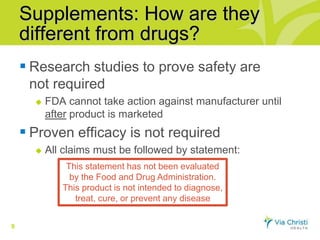 What you need to know about dietary supplements | PPTX