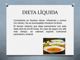 Dietas hospitalarias en base a patologías (dieta | PPTX