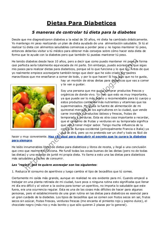 Dietas para diabeticos 5 consejos para la diabetes Dietas para diabeticos 5 consejos para la diabetes