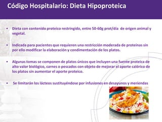 Dietas renales en el código de dietas hospitalarias