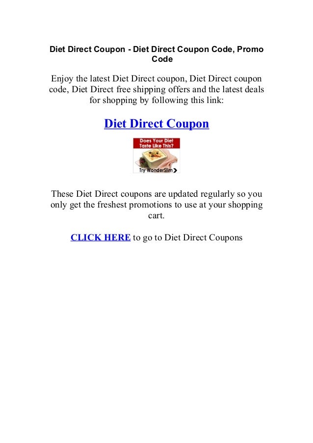 Diet Direct Coupon Diet Direct Coupons, Promo Codes