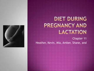 Diet during pregnancy and lactation Chapter 11 Heather, Kevin, Mia, Amber, Shane, and  