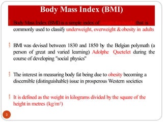 Dietetics - BMI ( Body Mass Index ).pptx