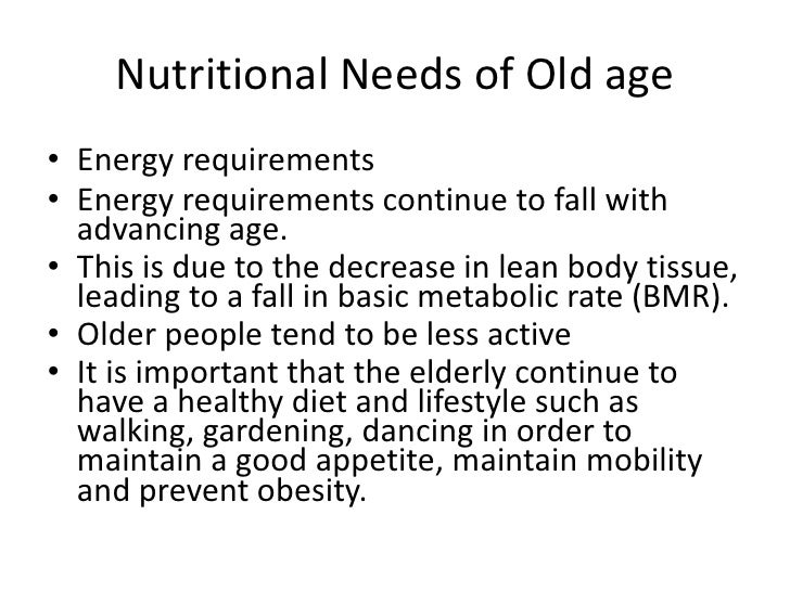 Healthy Diet For Old Age