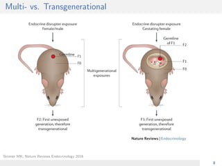 Multi- vs. Transgenerational
Skinner MK, Nature Reviews Endocrinology 2016
8
 