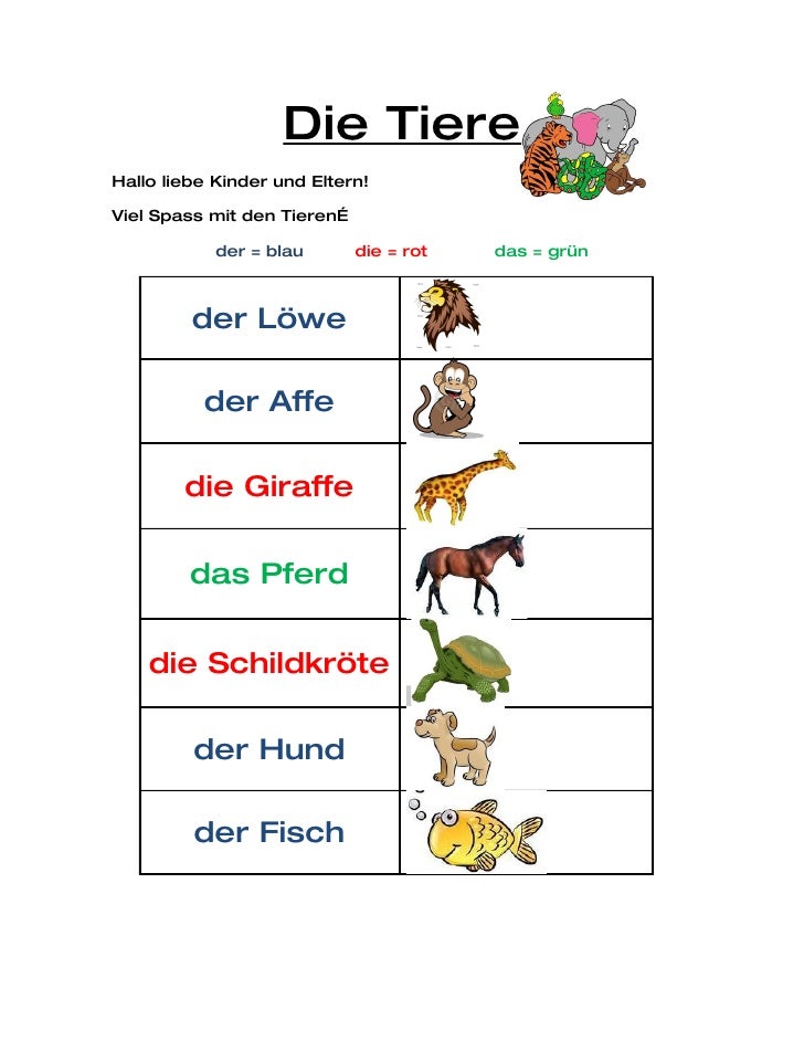 Die tiere