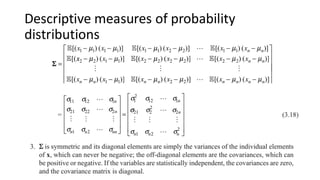 Descriptive measures of probability
distributions
 