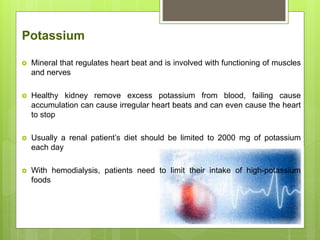 Diet in kidney disease patients | PPTX