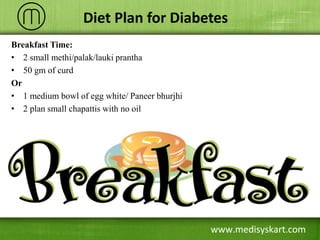 Breakfast Time:
• 2 small methi/palak/lauki prantha
• 50 gm of curd
Or
• 1 medium bowl of egg white/ Paneer bhurjhi
• 2 pl...