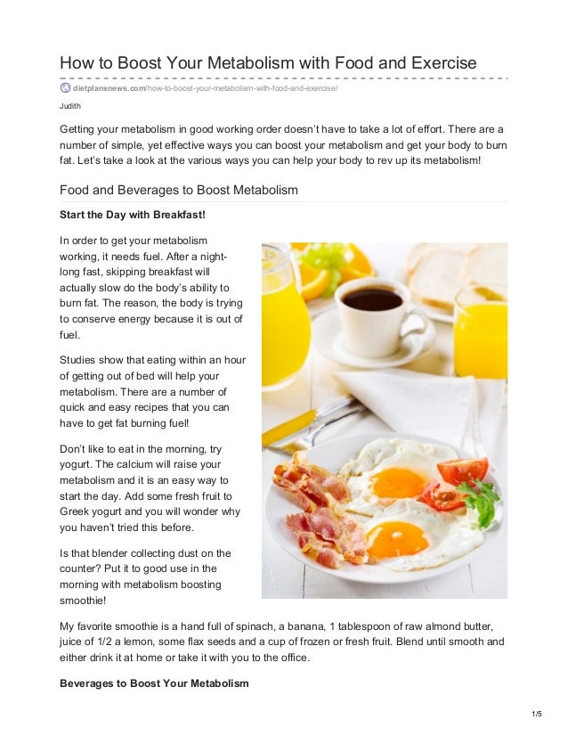 How To Boost Your Metabolism With Food And Exercise