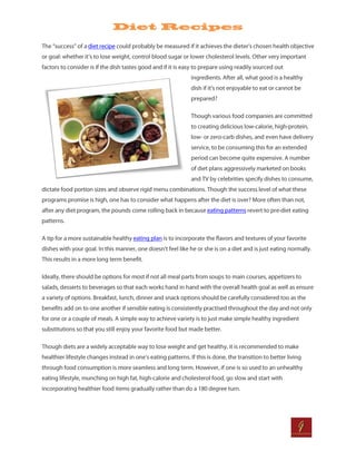 Diet recipes