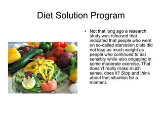 Diet Solution Program ,[object Object]