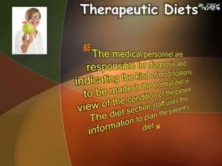 Therapeutic Diets
 