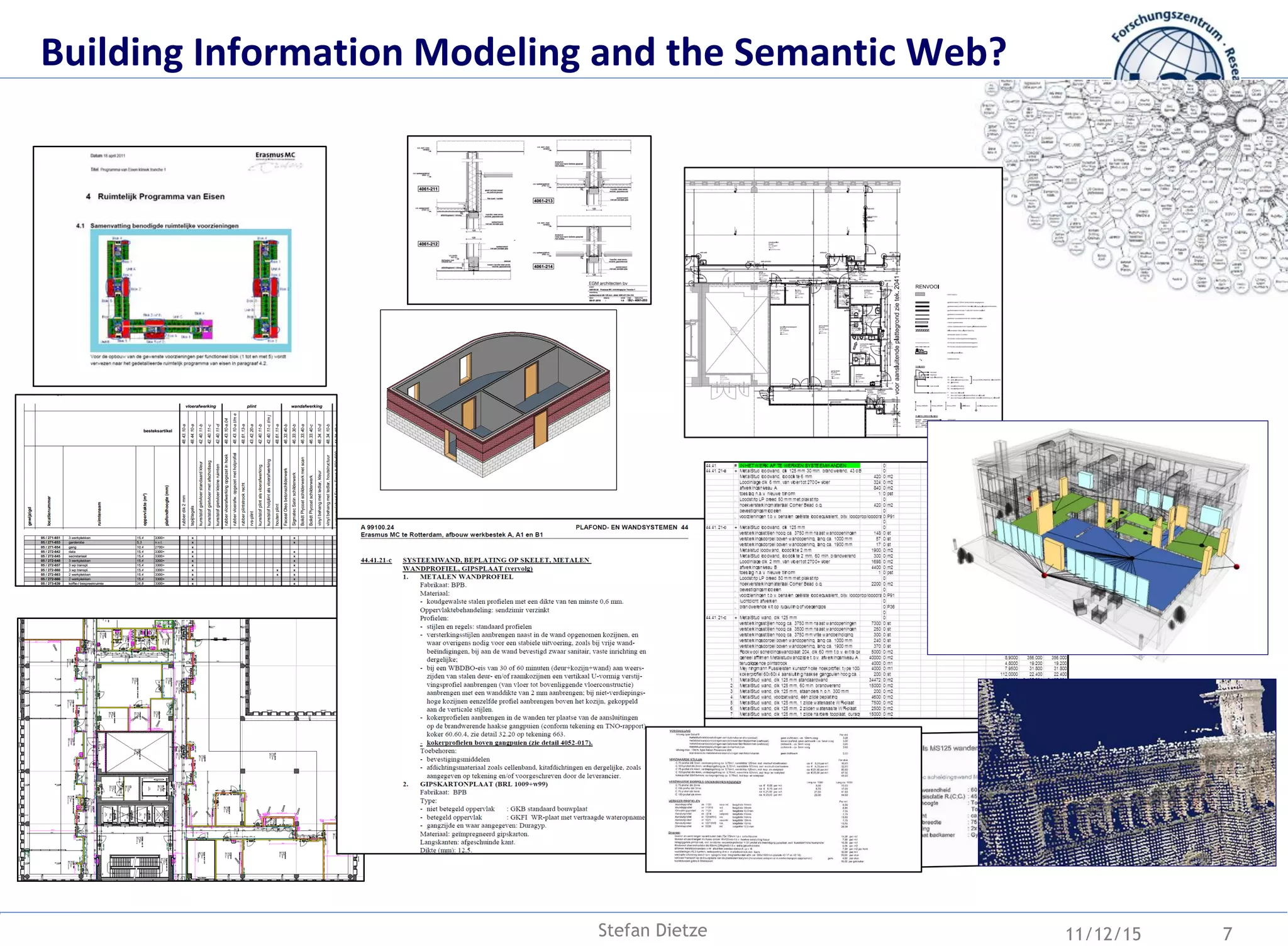 Building Information Modeling and the Semantic Web?
11/12/15Stefan Dietze 7
 