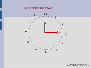 Es ist Viertel nach zwölf
•
ALEXANDRA VILAPLANA
 