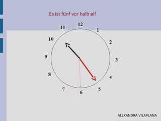 Es ist fünf vor halb elf
•
ALEXANDRA VILAPLANA
 