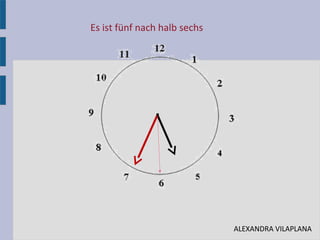 Es ist fünf nach halb sechs
•
ALEXANDRA VILAPLANA
 