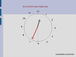 Es ist fünf nach halb eins
•
ALEXANDRA VILAPLANA
 