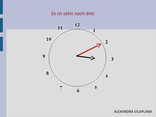 Es ist zehn nach drei
•
ALEXANDRA VILAPLANA
 