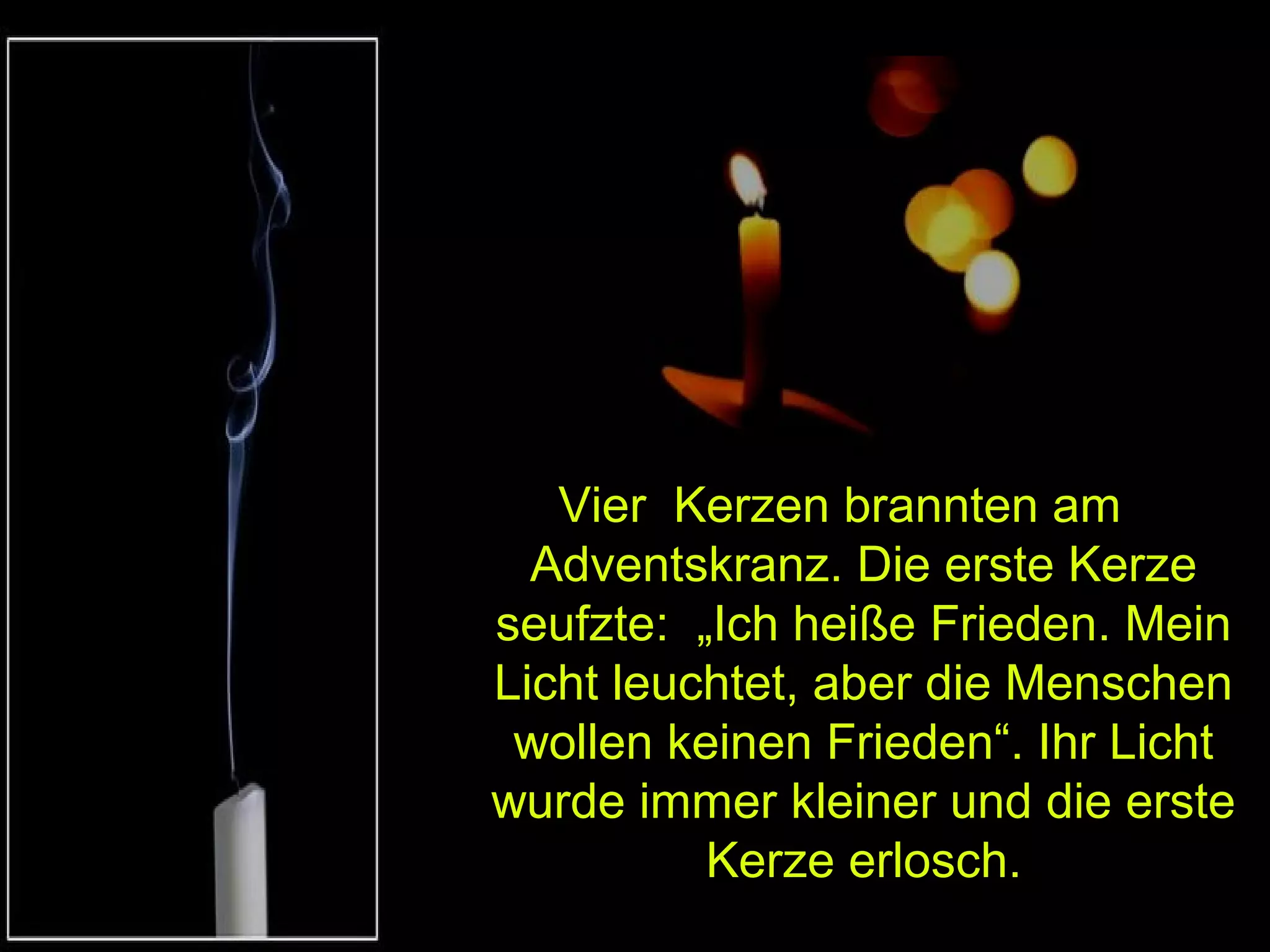 Die vier Kerzen, von Sofia