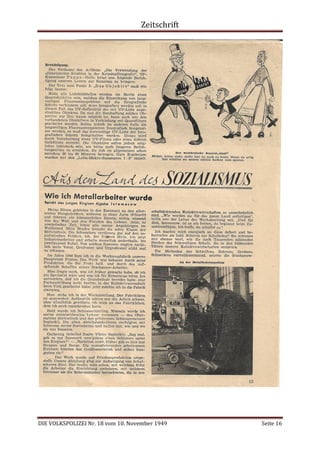 Zeitschrift
DIE VOLKSPOLIZEI Nr. 18 vom 10. November 1949 Seite 16
 