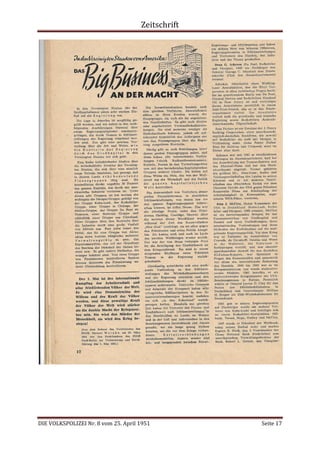 Zeitschrift
DIE VOLKSPOLIZEI Nr. 8 vom 25. April 1951 Seite 17
 