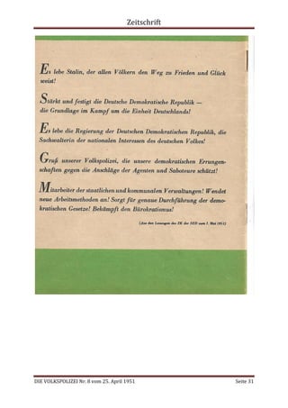 Zeitschrift
DIE VOLKSPOLIZEI Nr. 8 vom 25. April 1951 Seite 31
 