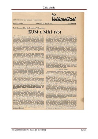 Zeitschrift
DIE VOLKSPOLIZEI Nr. 8 vom 25. April 1951 Seite 6
 