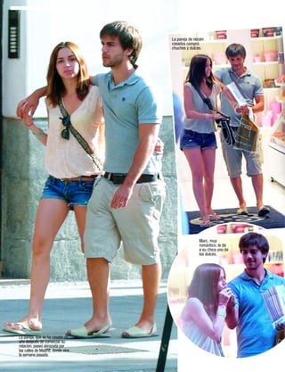 La pareja de recién
                                    casados compró
                                    chuches y dulces.




                                                    Marc, muy
                                                    romántico, le da
                                                    a su chica uno de
                                                    los dulces.




La pareja, que se ha casado un
año después de comenzar su
relación, paseó abrazada por
las calles de Madrid, donde vive,
la semana pasada.
34    www.diezminutos.es
 