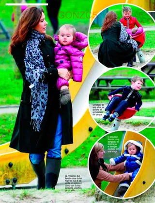 GONZC5




                                                 Christian, de
                                                 seis años, se
                                                 divierte en
                                                 un balancín
                                                 del parque.




                                                                 El pequeño
                                                                 Vicente, muy
                                                                 abrigado, se
                                                                 desliza por
                                                                 el tobogán
                                                                 ayudado por
                                                                 una amiga.




                           La Princesa, que
                           llevaba unas botas
                           Aigle de 130 € (de
                           venta en aigleboot.
                           com), con su hija
                           pequeña, Joseﬁna,
                           de un añito.

24   www.diezminutos.es
 