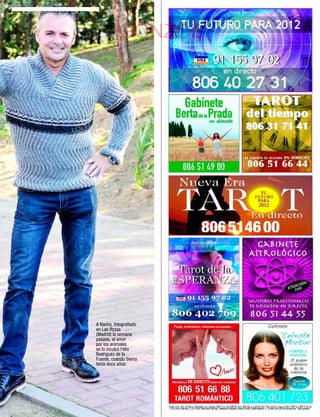 GONZC5




A Nacho, fotograﬁado
en Las Rozas
(Madrid) la semana
pasada, el amor
por los animales
se lo inculcó Félix
Rodríguez de la
Fuente, cuando Sierra
tenía doce años.




                        www.diezminutos.es   89
 