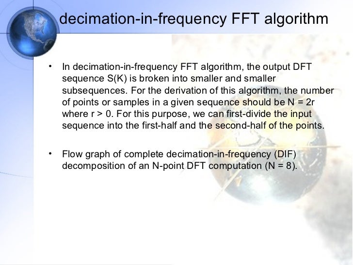 dif fft fft algorithm