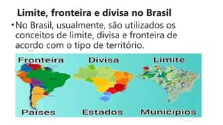 Diferença Entre Limite e Fronteira: Conceitos e Exemplos no Brasil | PPTX