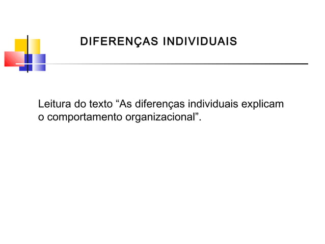 Diferencas individuais | PPT