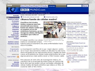 Células troncales en la prensa 