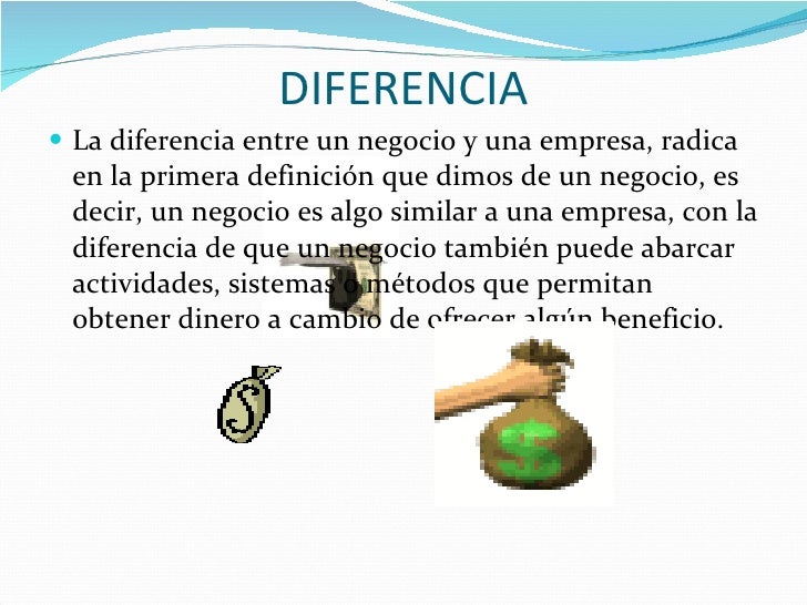 Diferencia Entre Negocio y empresa