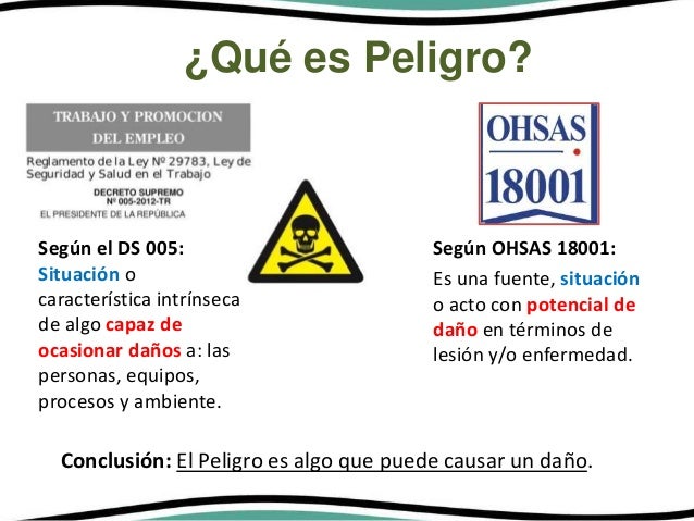 Diferencia entre peligro y riesgo