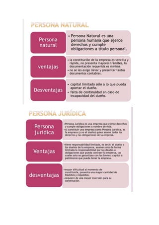 Diferencia entre persona natural y judica