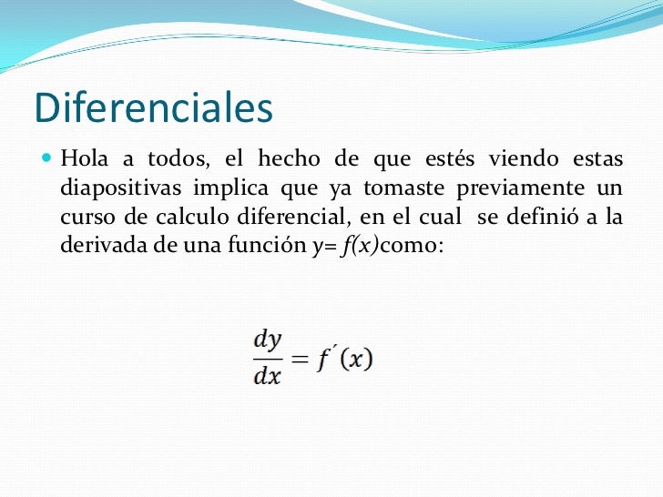 Diferenciales