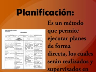 Planificación:

 